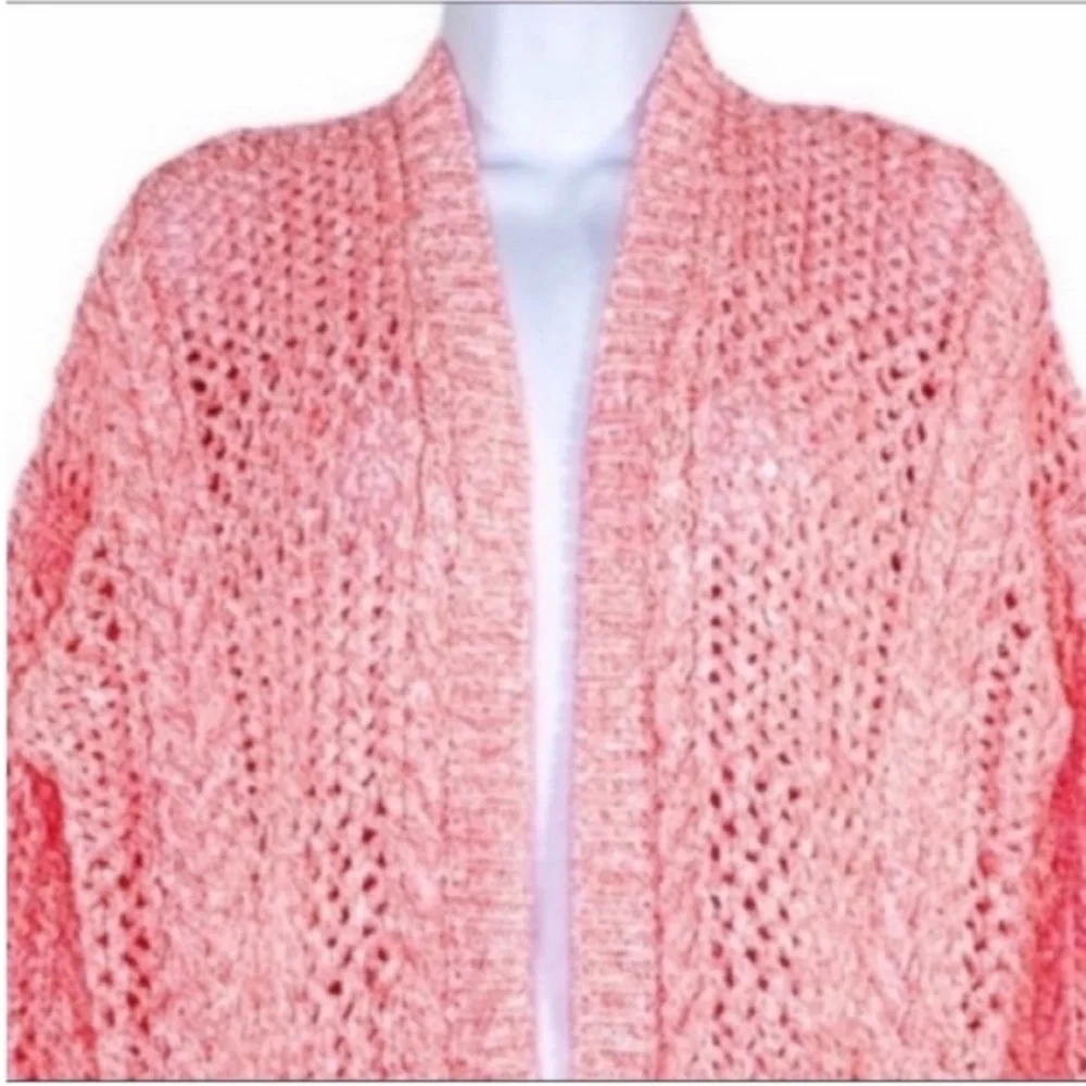By ANTHROPOLOGIE Chunky Open Knit Cardigan Sweater NEW